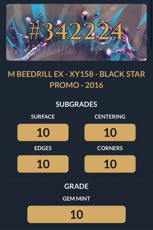 M Beedrill EX XY158 - PERFECT sub graded 10